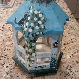 Hand painted bird house for decoration
